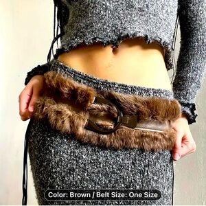 Vintage Faux Fur Belt